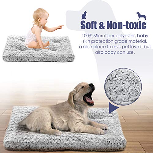 Dog Bed Kennel Pad Washable AntiSlip Crate Mat for Large Dogs and Cats (36inch) Pricepulse