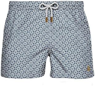 Retromarine New York Men's Japanese Vintage White Swim Trunk L White / Blue