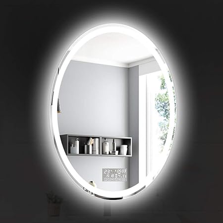 S Aim Klein Led Rahmenlos Oval Wand Spiegel Hd Eitelkeit Machen Oben Spiegel Fliesen Zum Wand Dekor Bad Eitelkeit Schlafzimmer Spiegel Amazon De Kuche Haushalt