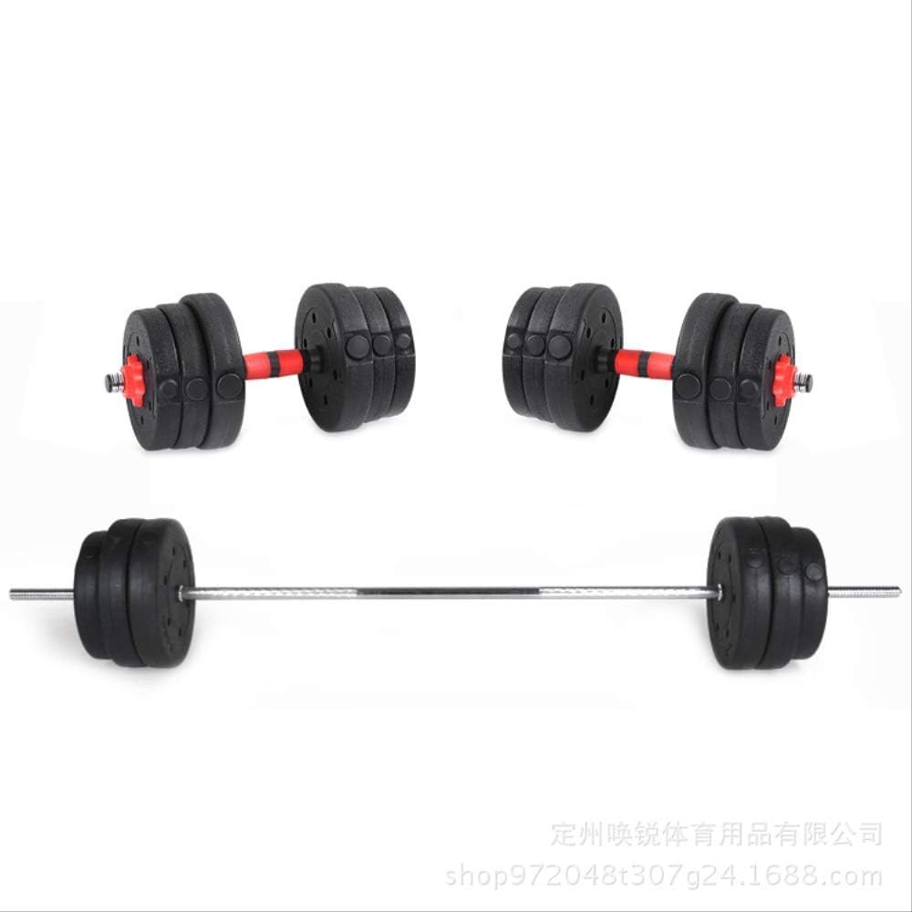 Vvlo Weightlifting Environmental Protection Barbell Dumbbell Combination Double Use Set Home Environment Barbell Indoor Exercise (Size : 15)