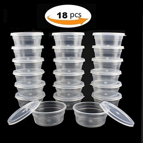 Yunchuang 18 Pack Slime Storage Containers, Floam Beads Containers of Slime 20g