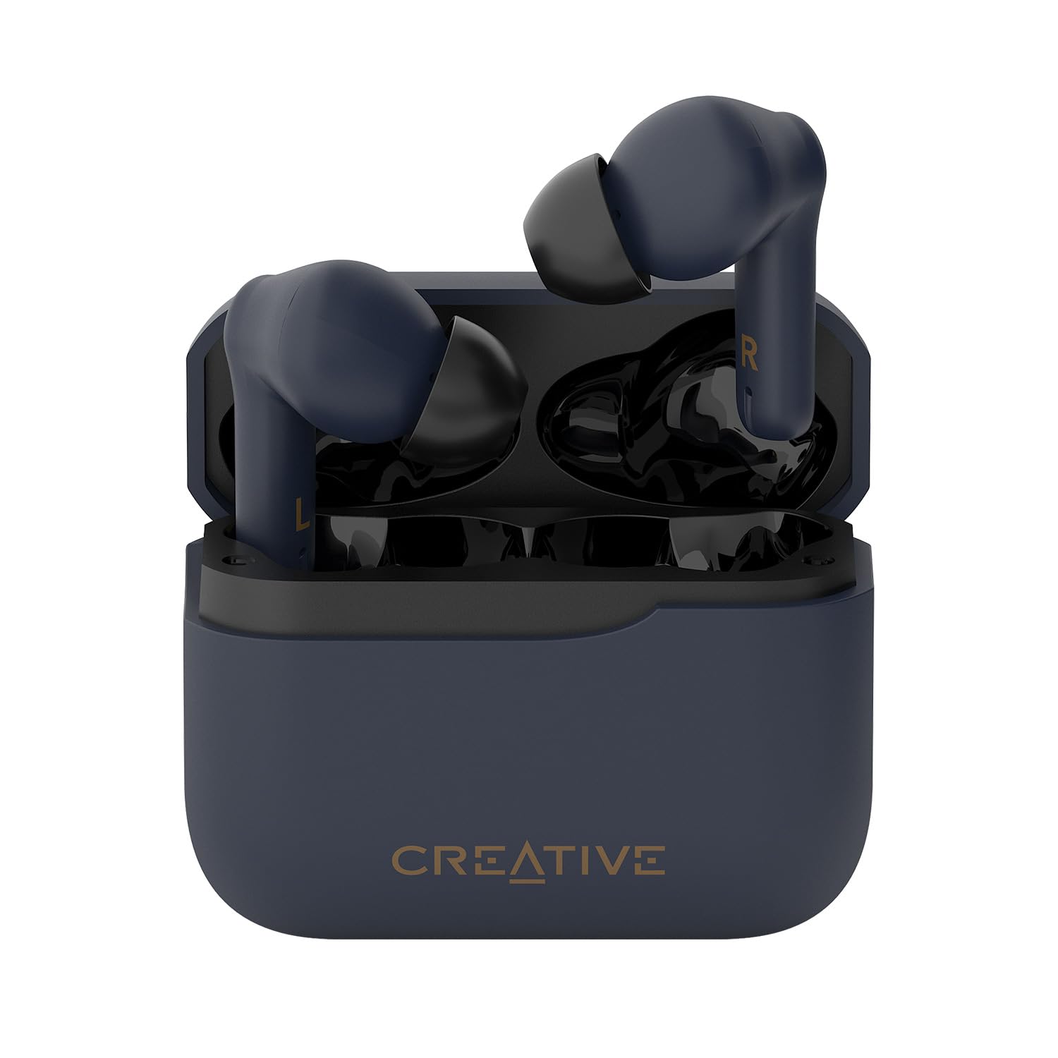 CREATIVE Zen Air Plus Lightweight True Wireless In-ears with Bluetooth LE Audio, Hybrid Active Noise Cancellation, Ambient Mode, Up to 32 Hours Total Playtime, 6 Mics with ENC Technology (Dark Blue)