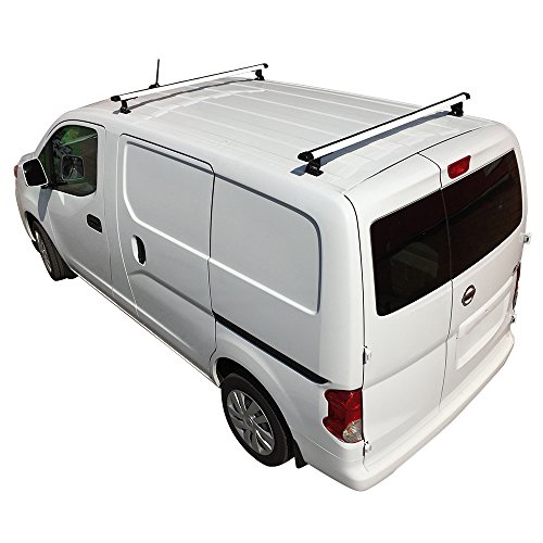 Vantech J1000 2 Bar for Nissan NV200 ladder roof rack 2013-On, White - Thumbnail 2