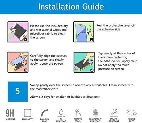 CELLBUZZ® Full Edge To Edge For Tempered Glass Full Glue Screen Protector With Full Installation Kit (PACK OF 1, Samsung