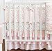 Sweet Jojo Designs 9-Piece Blush Pink White Damask and Gold Polka Dot Amelia Baby Girls Crib Bedding Set with Bumper