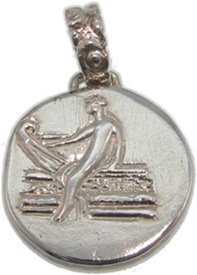 Pendant of Sterling Silver Coin Apolo antigonas with Handle Labrada