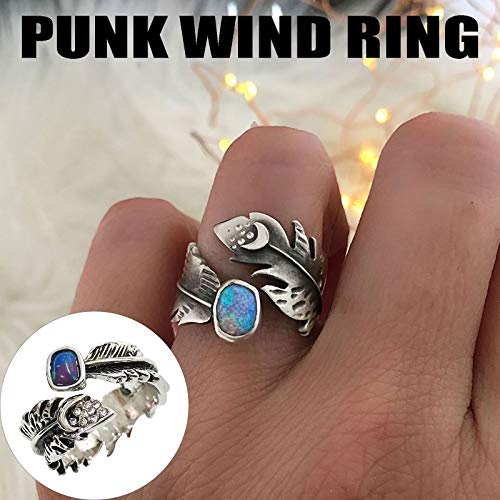 Bummyo Exquisite Jewelry Ring Love Rings Vintage Unisex Great Punk Ring Opening Adjustable Silver Plated Opening Finger Ring Jewelry Gift Wedding Band Best Gifts for Love with Valentine\'s Day