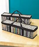 Sets of 2 CD Leopard Print Storage Bags