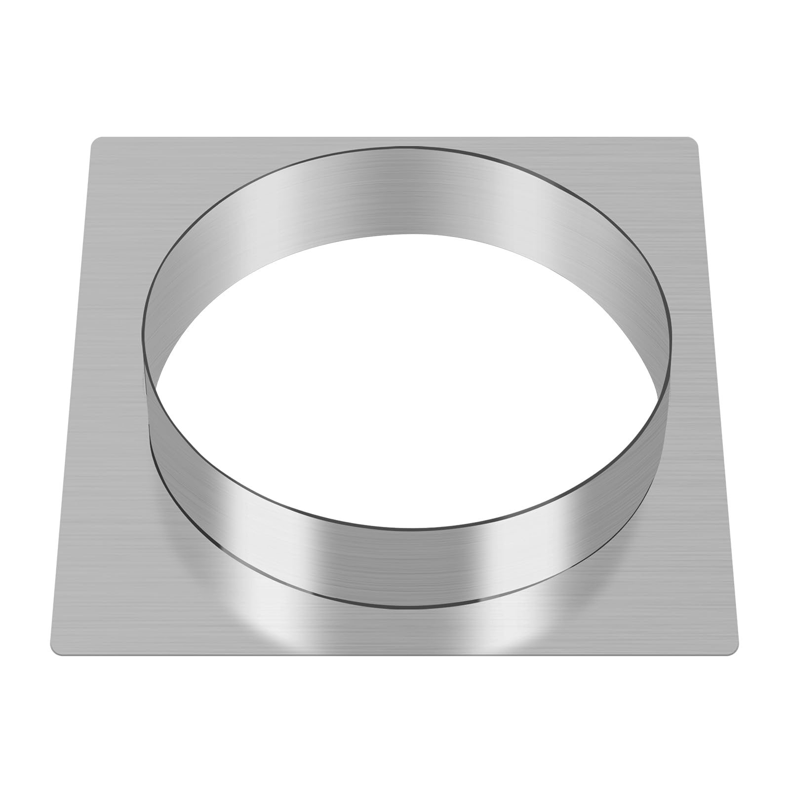 Photo 1 of 10" Inch Duct Connector Flange: Mineye Galvanized Steel Duct Flange for HVAC Connector, with Square Spigot Wall Plate – Dryer Vent Adapter and Mounting Plate, HVAC Systems, Airflow Management