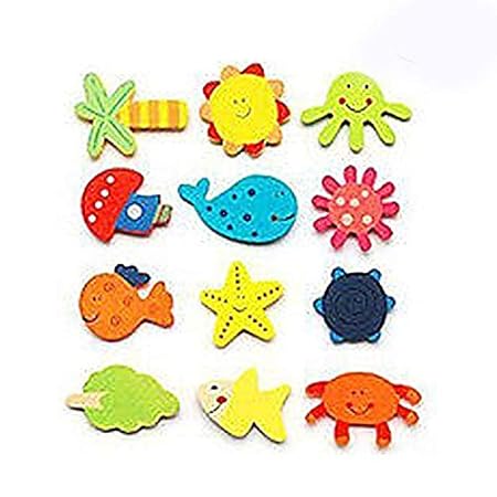 Unetox Imanes de madera para nevera, divertidos imanes, animales ...