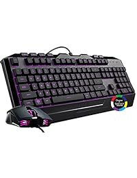 Cooler Master Devastator 3 Gaming Keyboard & Mouse Combo, 7 Color Mode LED Backlit, Media Keys, 4 DPI Ajustes