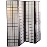 ORE International 4-Panel Room Divider, Cherry
