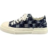 Men's Fashion Low - Top Canvas Platform Sneakers - Lace - Up, Comfortable & Non - Slip, Ideal for Workout, Sport, Skate, Tennis, Walking & Driving