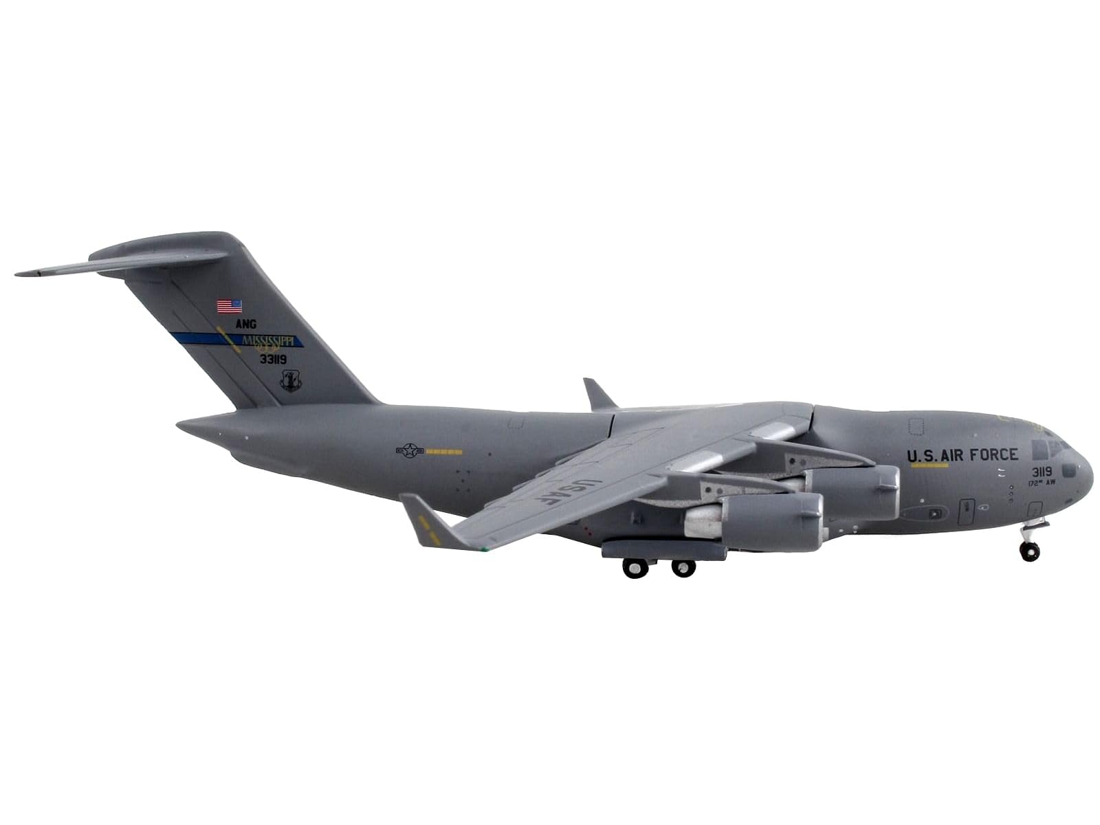 Photo 1 of GeminiJets GMUSA121 U.S. Air Force C-17 Globemaster III Mississippi ANG; Scale 1:400