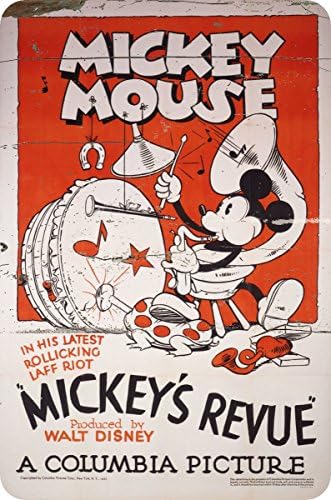 WALL SIGN Mickey Mouse CLASSIC Vintage Retro Poster Home Bed DECOR Wall Rusted