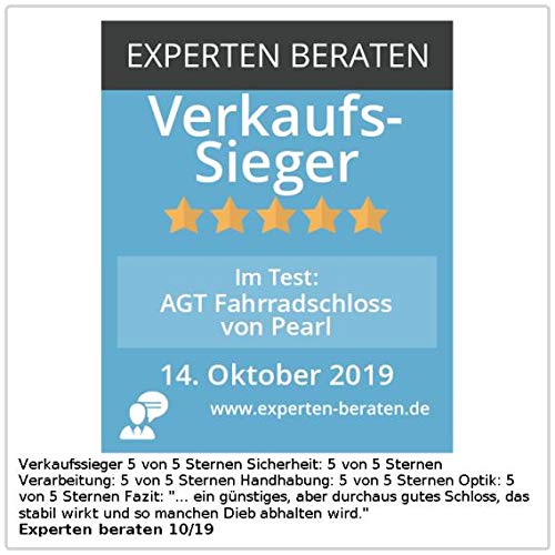AGT Fahrradkettenschloss: Fahrrad- & Motorrad-Kettenschloss, 6-mm-Kette, spezialgehärtet, 80 cm (Roller-Kettenschloss) – Bild 5