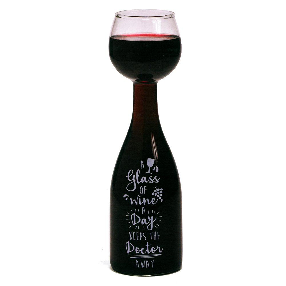 Wine Bottle Large Novelty Drinking 75cl Wine Glass A glass of wine a