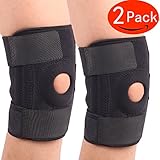Knee Brace ,Knee Brace Support ,Sleeve protector For Arthritis,(Pack of 2), ACL, Running, Basketball, Meniscus Tear, Sports, Athletic. Open Patella Protector Wrap ,  By HNTTGG