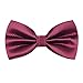 Men's Solid Formal Banded Bow Ties (Maroon)