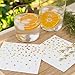 Gold Cocktail Napkins, Holiday Party Napkins - Confetti Polka Dot Napkins for Wedding Reception, Engagement Party, Bridal Shower, Baby Shower - 3-Ply Paper Gold Napkins by Sunshine Supply