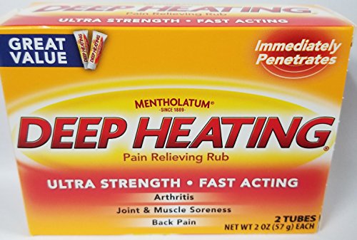 Mentholatum Deep Heating Pain Relieving Rub, 2 Tubes x 2oz. Each (Pack of 4) - Thumbnail 2