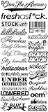 OwnTheAvenue 26 Vinyl Decal Stickers Sheet Pack/Lot JDM Drift Stance Low Drift Type R Mega #2 Black