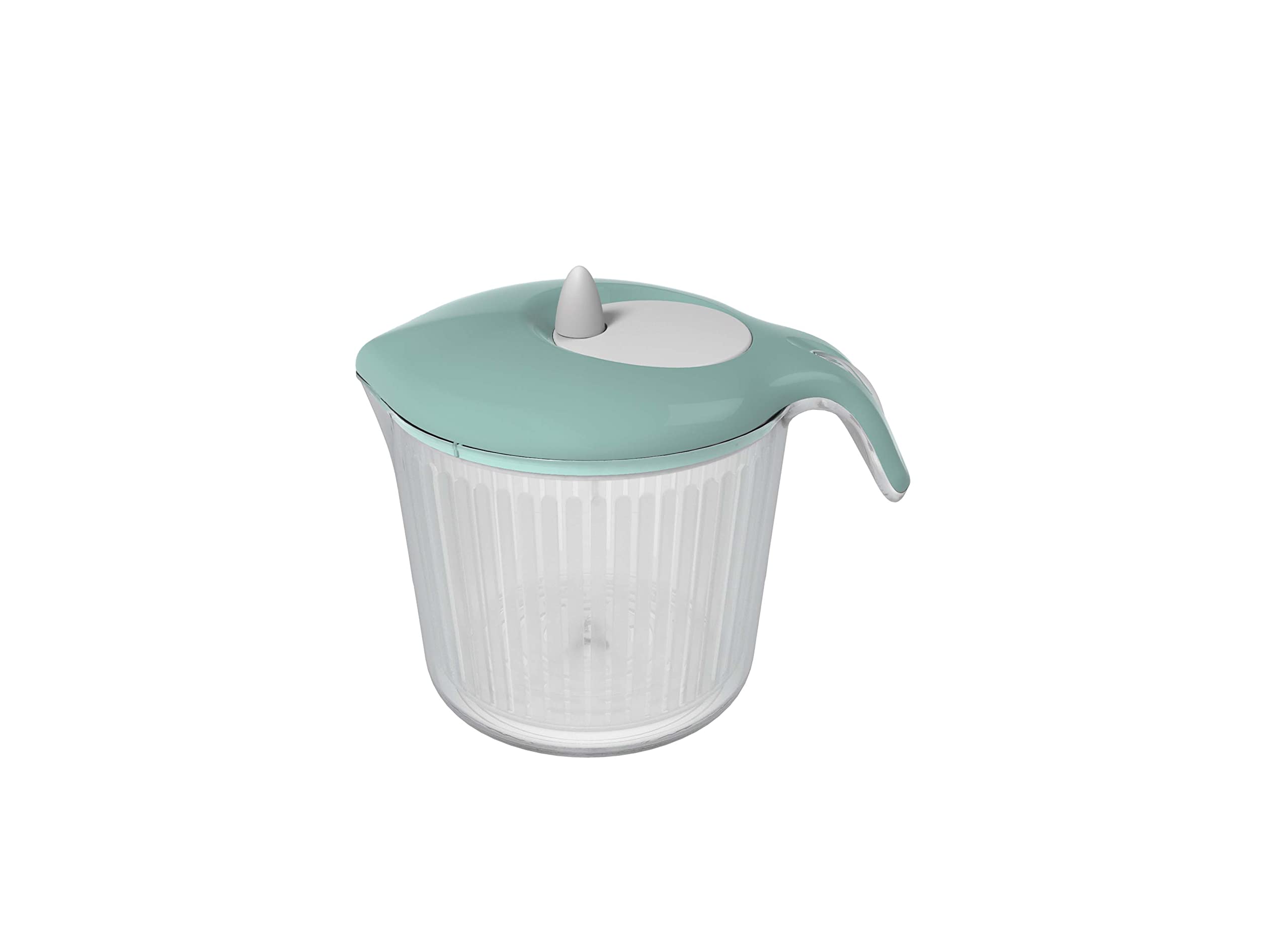 Biesse Casa Salad Spinner, Polypropylene, Aquamarine, 18 x 24.8 x 20.5 cm