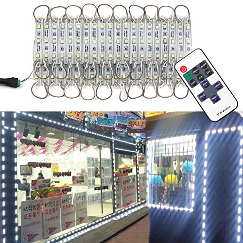 EAGWELL 20 Ft Storefront Light 40 Pieces Cold White 5050 LED Light Module,2 Set 5050 SMD 120 LED Module Store Front Window Sign Strip Light