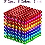 Lijue 512 Pieces Magnetic Sculpture Magnet Building Blocks Fidget Gadget Toys for Stress Relief, Office and Home Desk Toys for Adults