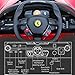 Uenjoy 12V Ferrari FXX K Kids Electric Ride On Cars Motorized Vehicles w/Remote Control,Leather Seat, LED Lights, Music, Aux, Horn, Butterfly Doors,Red