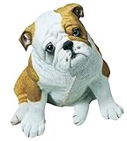 Sandicast Life Size Fawn Bulldog Puppy Sculpture, Sitting