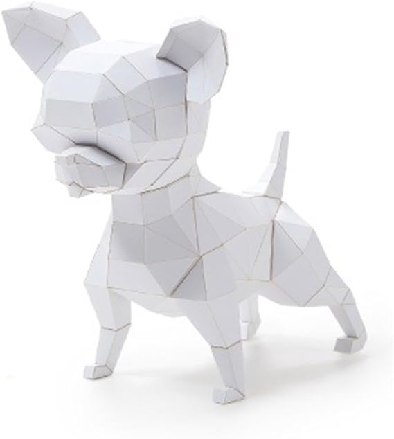 Amazon Fingo Puppy 3 D 立体折り紙ペーパー グッズ犬 Diy キットを作る雪チワワ探検コスチューム キット 民芸品 おもちゃ