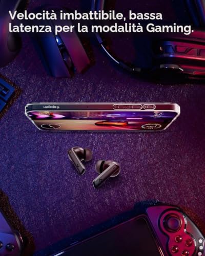 Audio Cuffie Bluetooth SA-TW P20, Auricolari Bluetooth 5.2 Wireless con Fino a 30 ore di Autonomia, Resistenza acqua IPX5, Cuffie Gaming USB-C Wireless 3 modalità Cancellazione Rumore - Nero