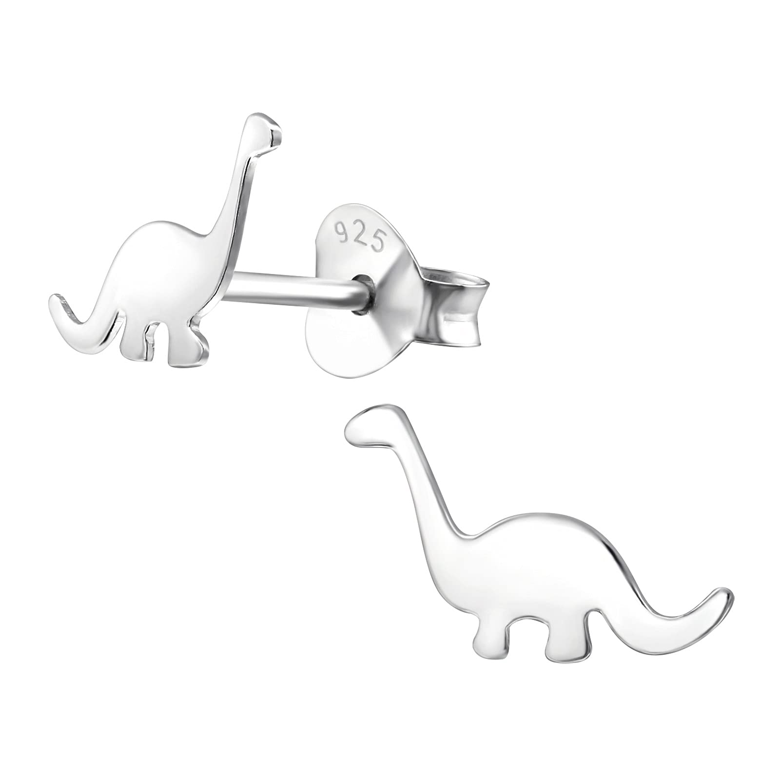 925 Sterling Silver Dinosaur Stud Earrings for Women & Girls – Cute Fantasy Jewellery Gift Boxed