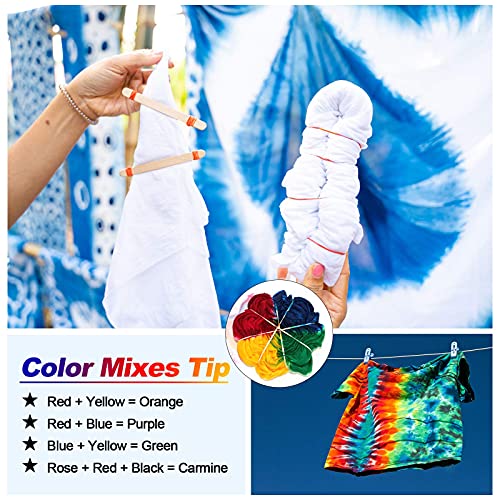 Large Tie Dye Kit for Kids and Adults 239 Pack Permanent Tie Dye Kits