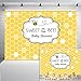 COMOPHOTO Sweet As Can Bee Baby Shower Backdrop for Photography 7x5ft Honeycomb Christening Baptism Bumble Bee-Day Photo Background Party Decorations Backdrop