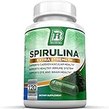 BRI Nutrition Spirulina - 2000mg Maximum Strength Supplement - 30 Day Supply - 120 Veggie Capsules