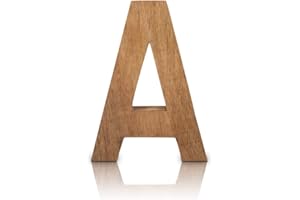 8" Decorative Solid Block Wooden Letters Alphabets Words Natural Finished Wood Freestanding Shelf or Tableware Childrens Baby