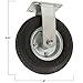 Pneumatic Caster Wheel with Rigid Non-Swivel Top Plate  - 8-Inch -  310 lb. Load Capacity  - Air-Filled Wheel Provides a Cushioned Ride & Shock Absorption Best Suited for Outdoor Use