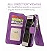 iPhone 8 Wallet case, iPhone 7 Leather Case,Hynice Detachable Magnetic Flip Purse with Kickstand Strap 14 Card Slot Holder Slim Protective Shell Cover for Apple iPhone8/iPhone7 4.7 (14Card-Purple)