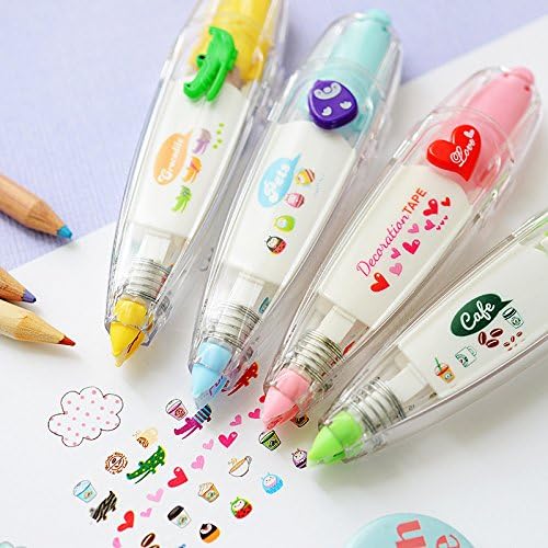 Kawaii Cartoon Heart Cafe Pets Crocodile Decoration Correction Tapes for Diary DIY Scrapbooking