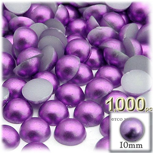 1000pc Pearl finish Half Dome Beads, Round, 10mm, Light
