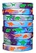 Dinosaur World Jurassic Style Silicone Wristbands - Set of 8 Bands (Swirl 8-Pack)