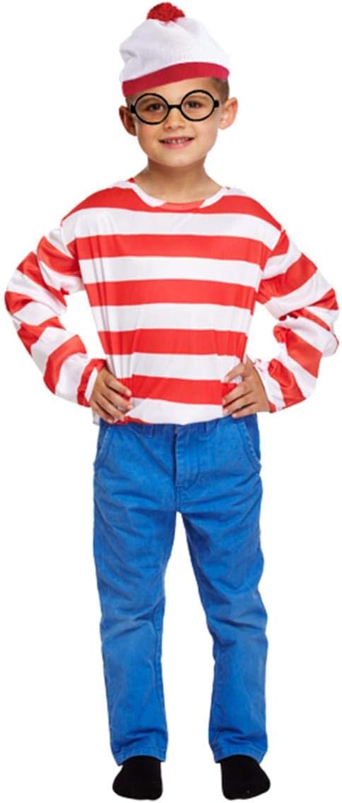 Children's Red and White Stripe Find Me World Book Day Costume (3PC)