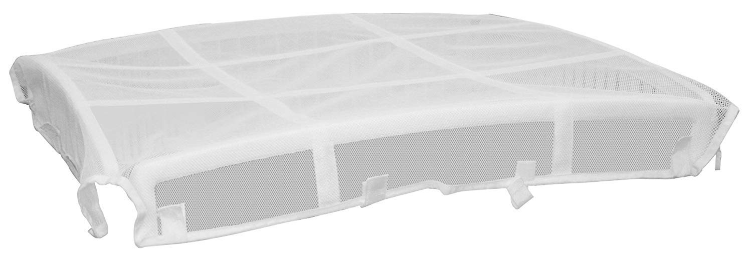 IRIS USA 46" x 46" Mesh Top Cover for Dog Playpen, Designed to Fit on the USA 4-Panel Pet Playpen, Keep Pets Secure, Durable yet Lightweight Nylon Mesh Material, Washable, Easy Attachment, White