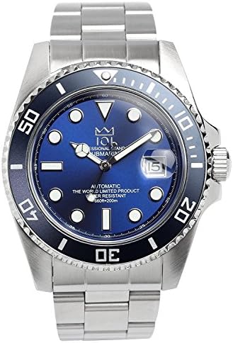 ?Divers watch self-winding automatic mechanical date display 200m waterproof rotating bezel watch Deep Blue Men