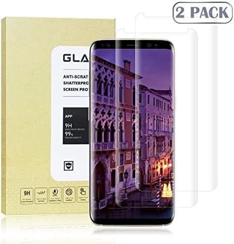 Galaxy S8 Tempered Screen Protector [2 pack], Auideas Screen Protector with Touch Accuracy, Easy to Install Suitable for Samsung Galaxy S8.
