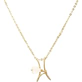 TARINIKA Tulip Whimsy 925 Sterling Silver Pendant Necklace, 1.0-Micron Yellow Gold Plated Mother of Pearl Tulip Vine Design, Adjustable Hook Chain, Nature-Inspired Jewelry Gift for Women