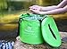 Premium Collapsible Bucket By Freegrace - Compact Portable Folding Water Container - Lightweight & Durable - Includes Handy Tool Mesh Pocket (Green(Upgraded), 23L (Lid))