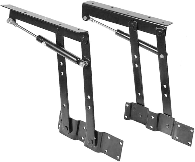2 Pieces Spring Hinges Folding Lift up Hardware Fitting Table Hinge for